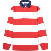 Polo skjorte Polo by Ralph Lauren Block Stripe Rugby Polo Shirt Rød | 710926275003, 1
