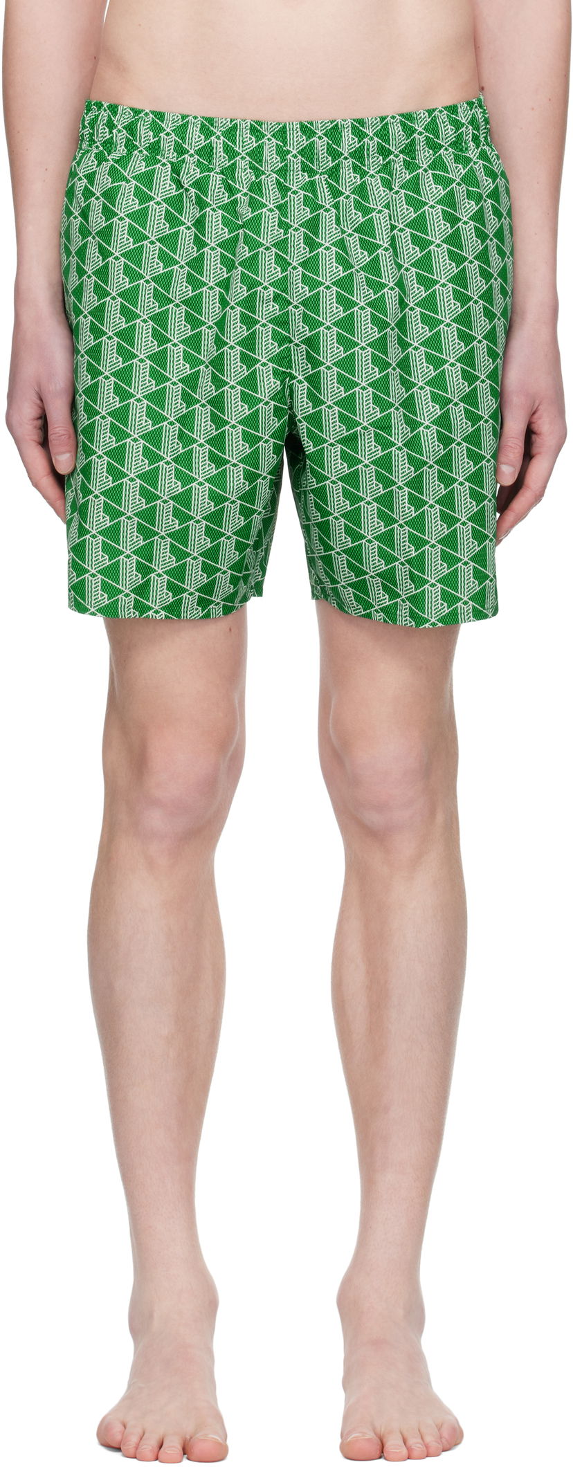 Badetøj Lacoste Lacoste Monogram Swim Shorts Grøn | MH9086_HEI