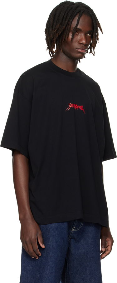 T-shirt VETEMENTS Vetements Metal Logo Regular Fit T-Shirt Sort | UH76TR600B, 1