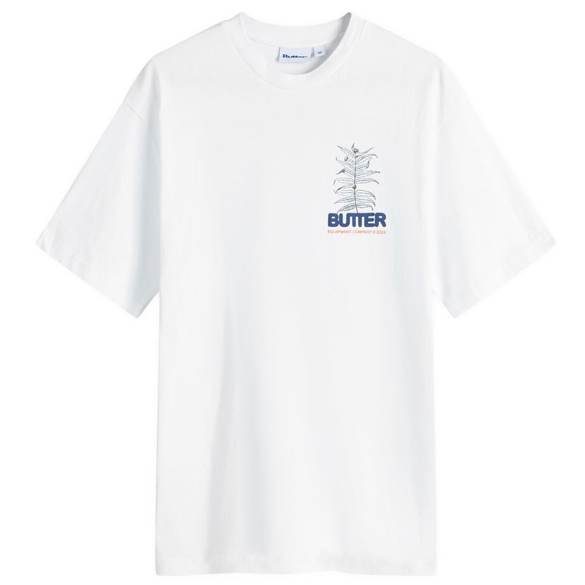 T-shirt Butter Goods Men's White T-Shirt with Earth Print Hvid | BGQ4240004-WHT