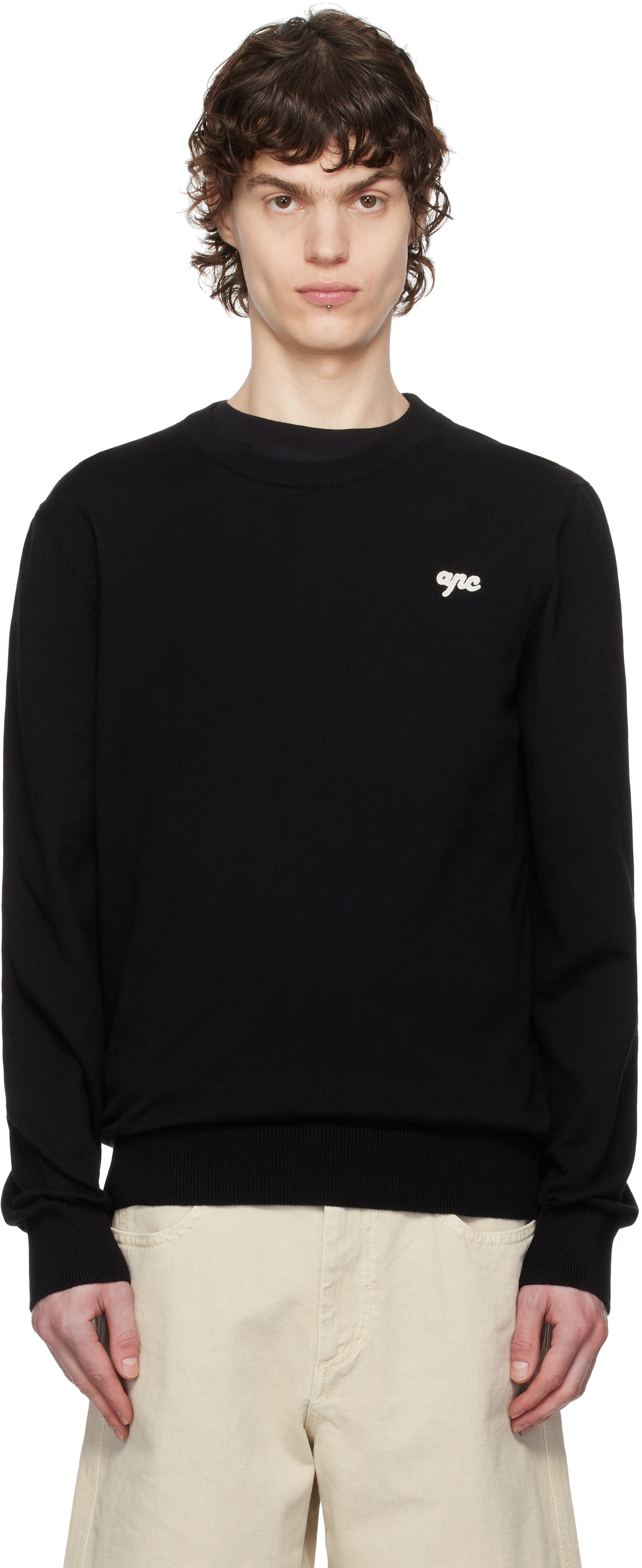 Sweater A.P.C. A.P.C. Neville Crewneck Sweater Sort | COGDK-H23394, 0