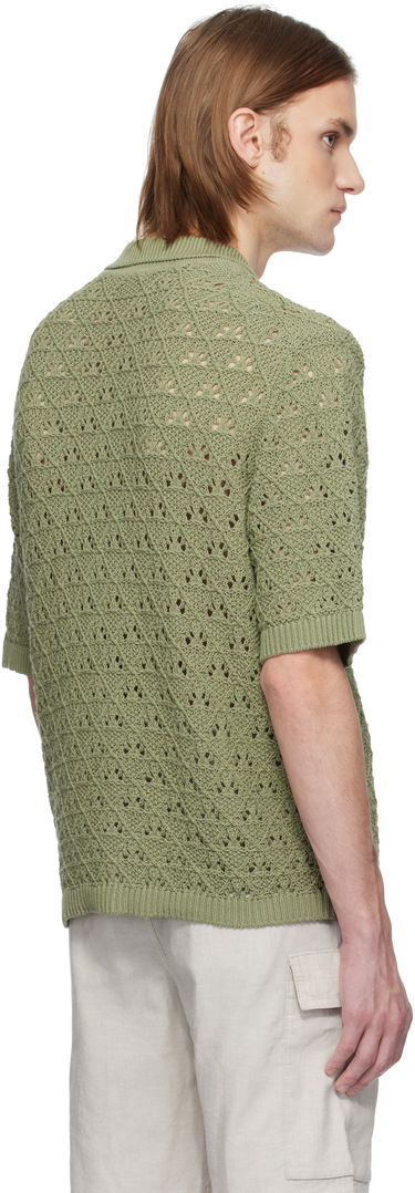 Sweater BOSS HUGO Knitted Cotton Polo Grøn | 50536666, 2