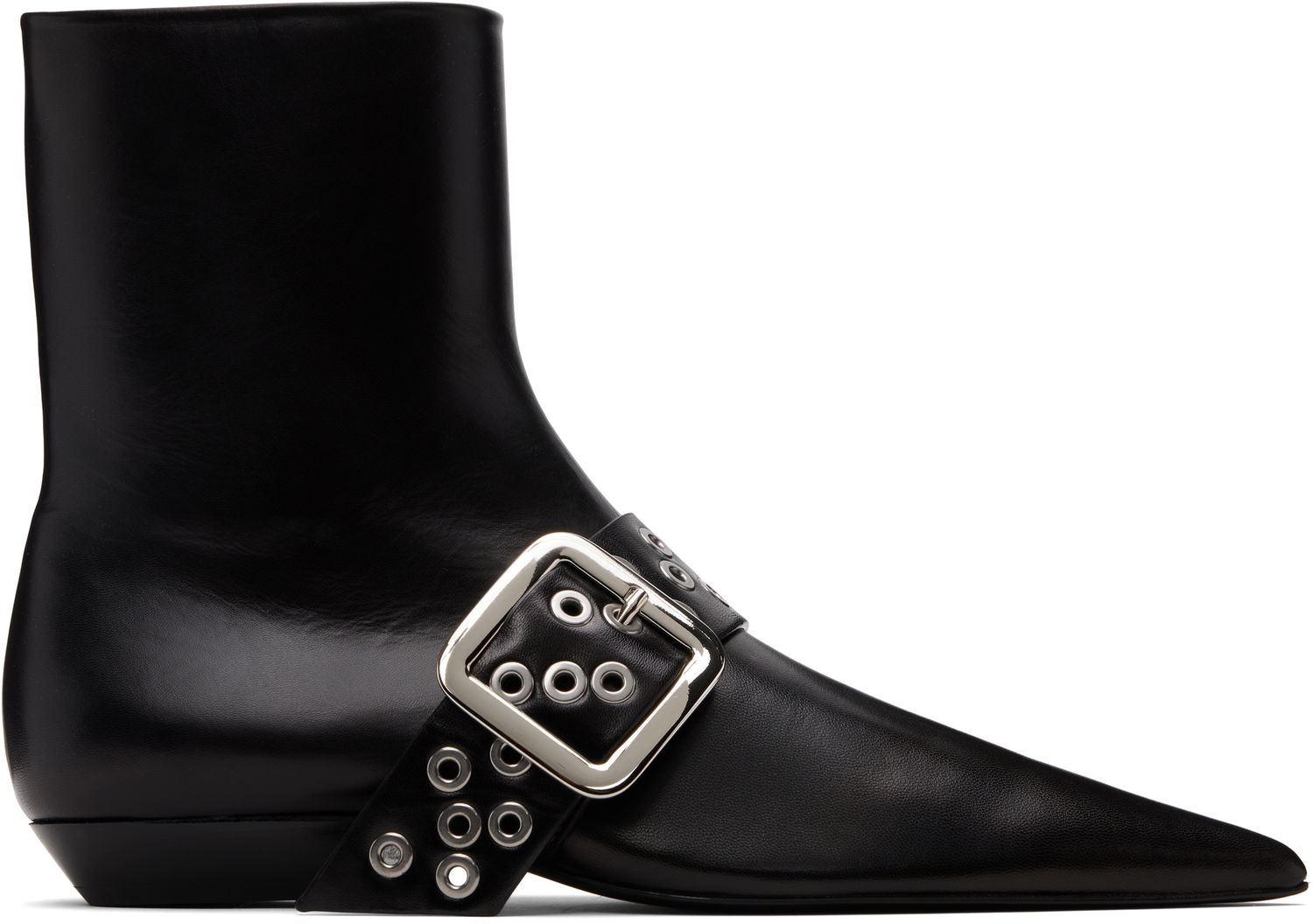 Sneakers og sko Jil Sander Jil Sander Eyelet Buckle Ankle Boots Sort | J15WU0105_P8226, 0