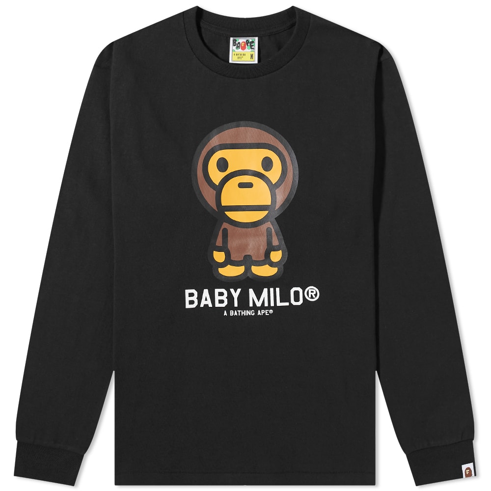 T-shirt BAPE Long Sleeve Baby Milo Tee Sort | 002LTI301001M-BLK, 0