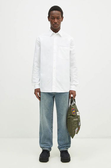 Skjorte JW Anderson JW Anderson Classic Fit Logo Pocket Shirt, Relaxed, Classic Collar Hvid | SH0328.PG1140.001, 3