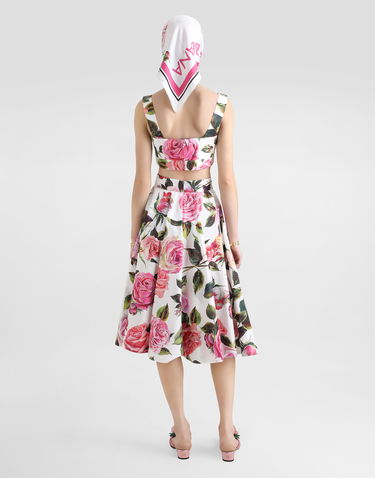 Crop top Dolce & Gabbana Dolce & Gabbana Rose Print Bralette Top Hvid | F7U70THS5S4HA5IG, 2
