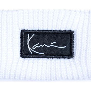 Beanie Karl Kani Woven Signature Essential Fisherman Beanie Hvid | kk7020346, 2