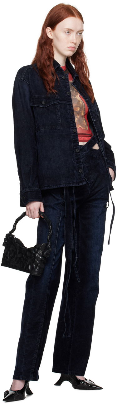 Jakke Ottolinger Ottolinger Oversized Denim Jacket Mørkeblå | 1700410, 3