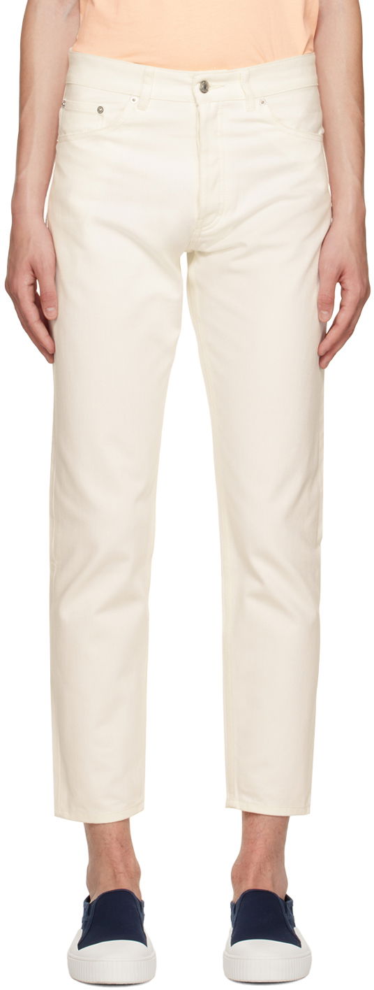 Jeans MAISON KITSUNÉ Maison Kitsuné Tapered Jeans Hvid | JM01176WW0072