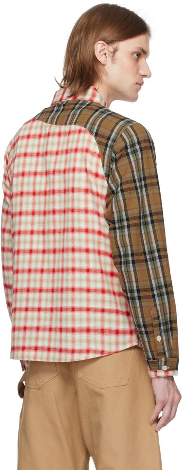 Skjorte KidSuper KidSuper Patchwork Face Flannel Shirt Flerfarvet | SS25-LTP-03, 2
