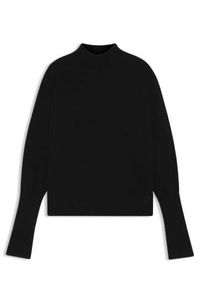 Relaxed-fit mock-neck sweater in a wool blend