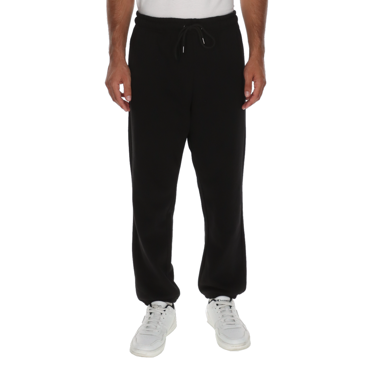 Joggingbukser Champion Retro Sport Drawstring Sweatpants Sort | CHA253M104-01, 0