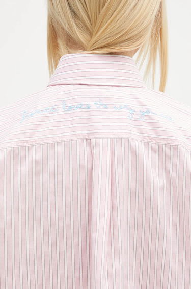 Skjorte Fiorucci Striped Balloon Sleeve Shirt Lyserød | W01FPTLO170CO01PN03, 4