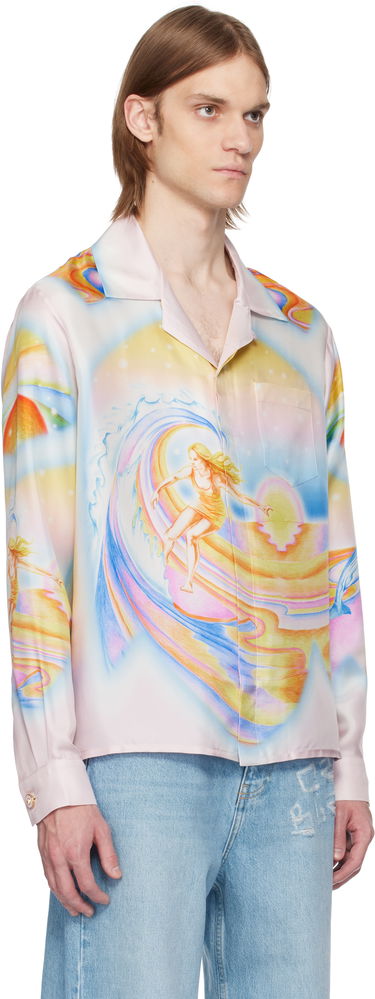 Skjorte Casablanca Casablanca Psychedelic Nirvana Silk Shirt Flerfarvet | U-MS25-SH-006-05, 1