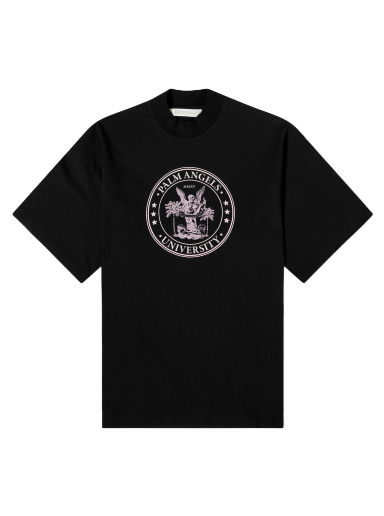 T-shirt Palm Angels College Logo Loose Tee Sort | PWAA017S23JER0051033