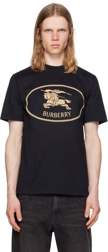 T-shirt Burberry Burberry Knight Stamp T-Shirt Sort | 8110953, 0
