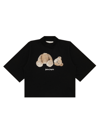 T-shirt Palm Angels Bear Cropped Tee Sort | PWAA020C99JER0011060