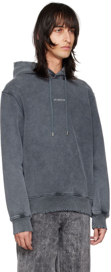Sweatshirt Han Kjøbenhavn Han Kjobenhavn Distressed Hoodie Sort | M-131444, 4
