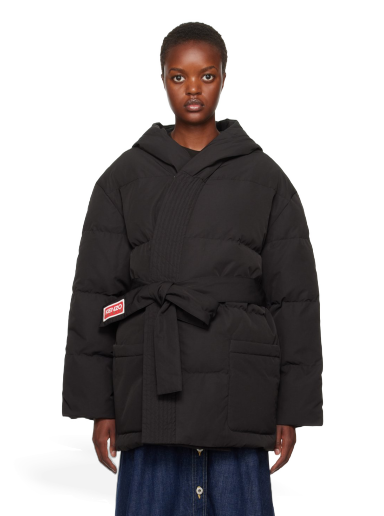 Jakke KENZO Paris Belted Down Jacket Sort | FD62OU1159NE
