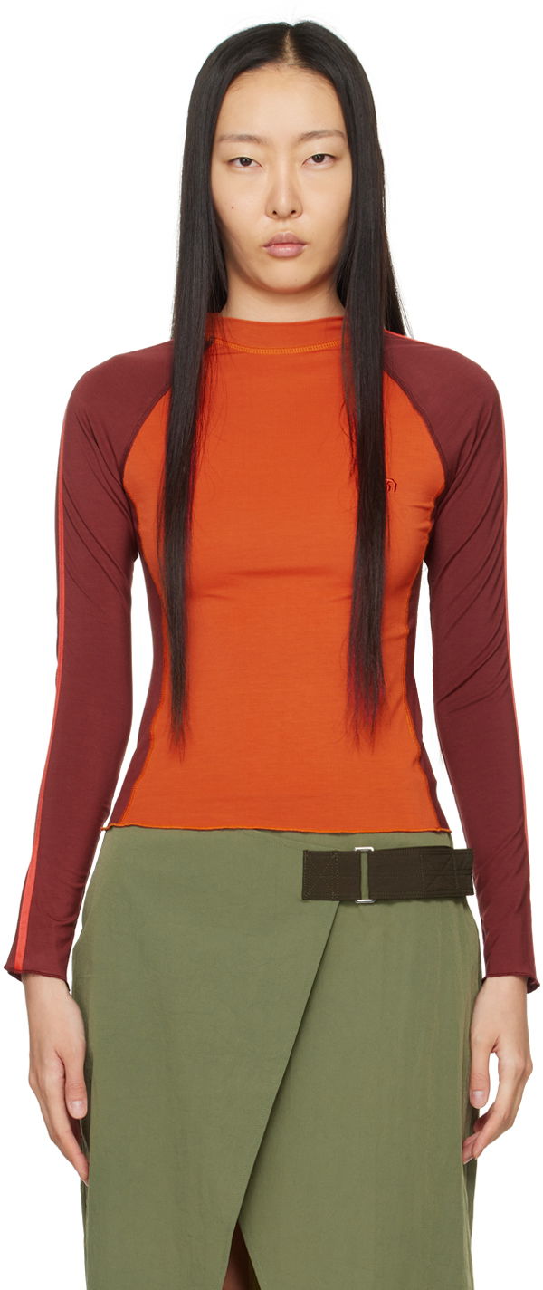 T-shirt Miaou Miaou Madeline Long Sleeve T-Shirt Orange | 7126TJBCRI