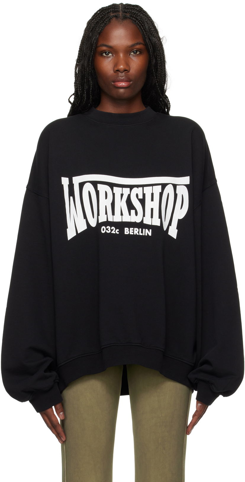 Sweatshirt 032C Victor Bubble Sweatshirt Sort | F24-URC-0521-050-W