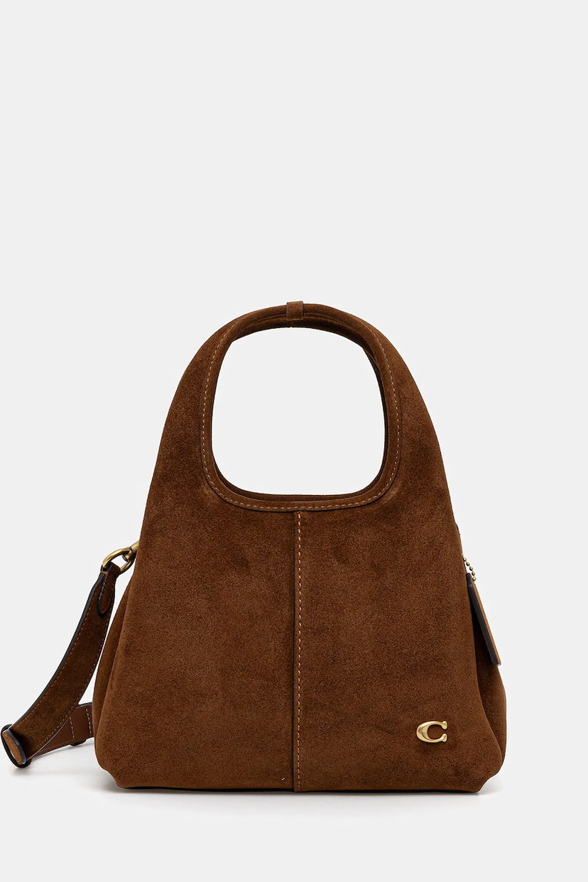 Skuldertaske Coach Coach Lana 23 Suede Shoulder Bag Brun | CBZ95