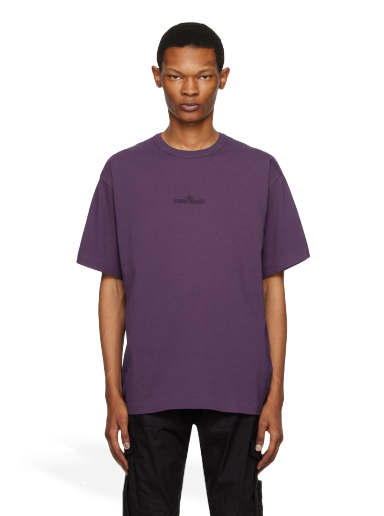 T-shirt Stone Island Embroidered Lilla | 781520444