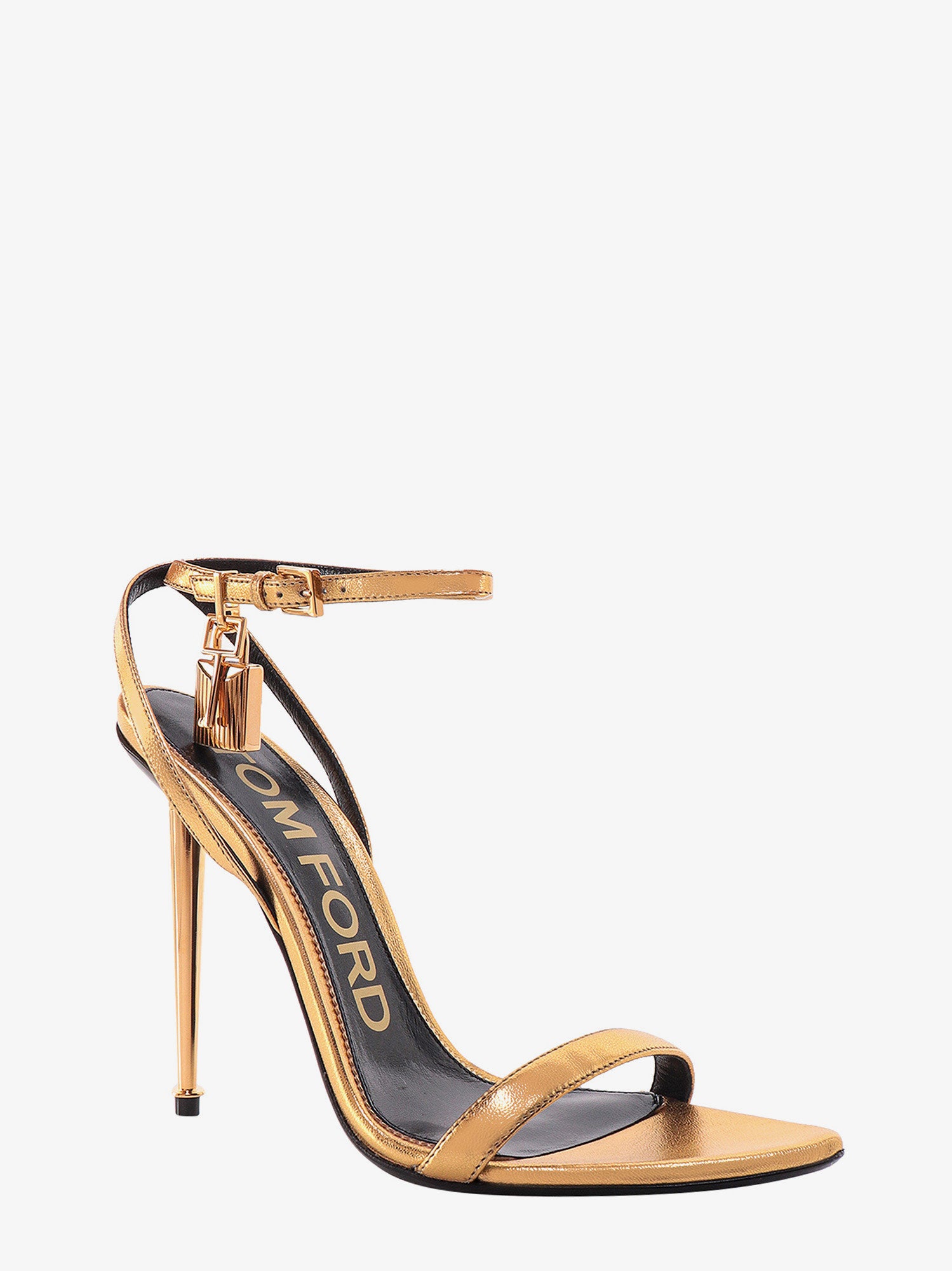 Sneakers og sko Tom Ford Metallic Leather Padlock Sandals Metalisk | W2272LSP014G1Y004, 1