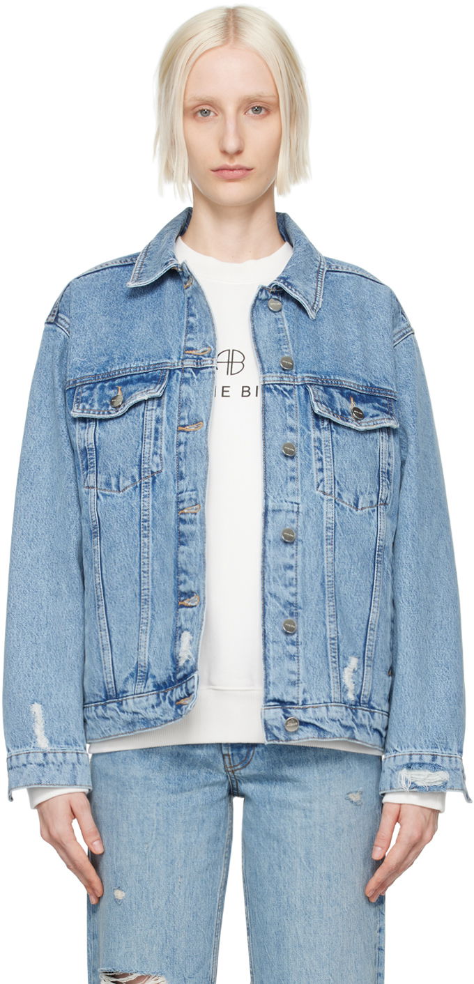Jakke Anine Bing Rory Oversized Denim Jacket Blå | A-01-7052-435
