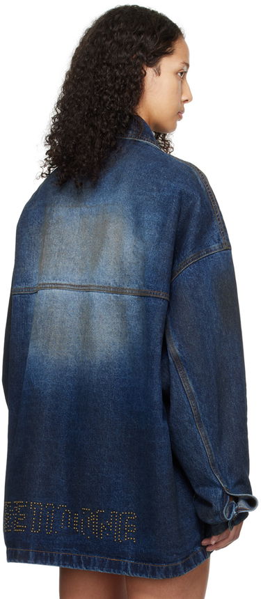 Jakke We11done We11done Smudged Denim Jacket Blå | WD-DJ0-24-319-U-BL, 2