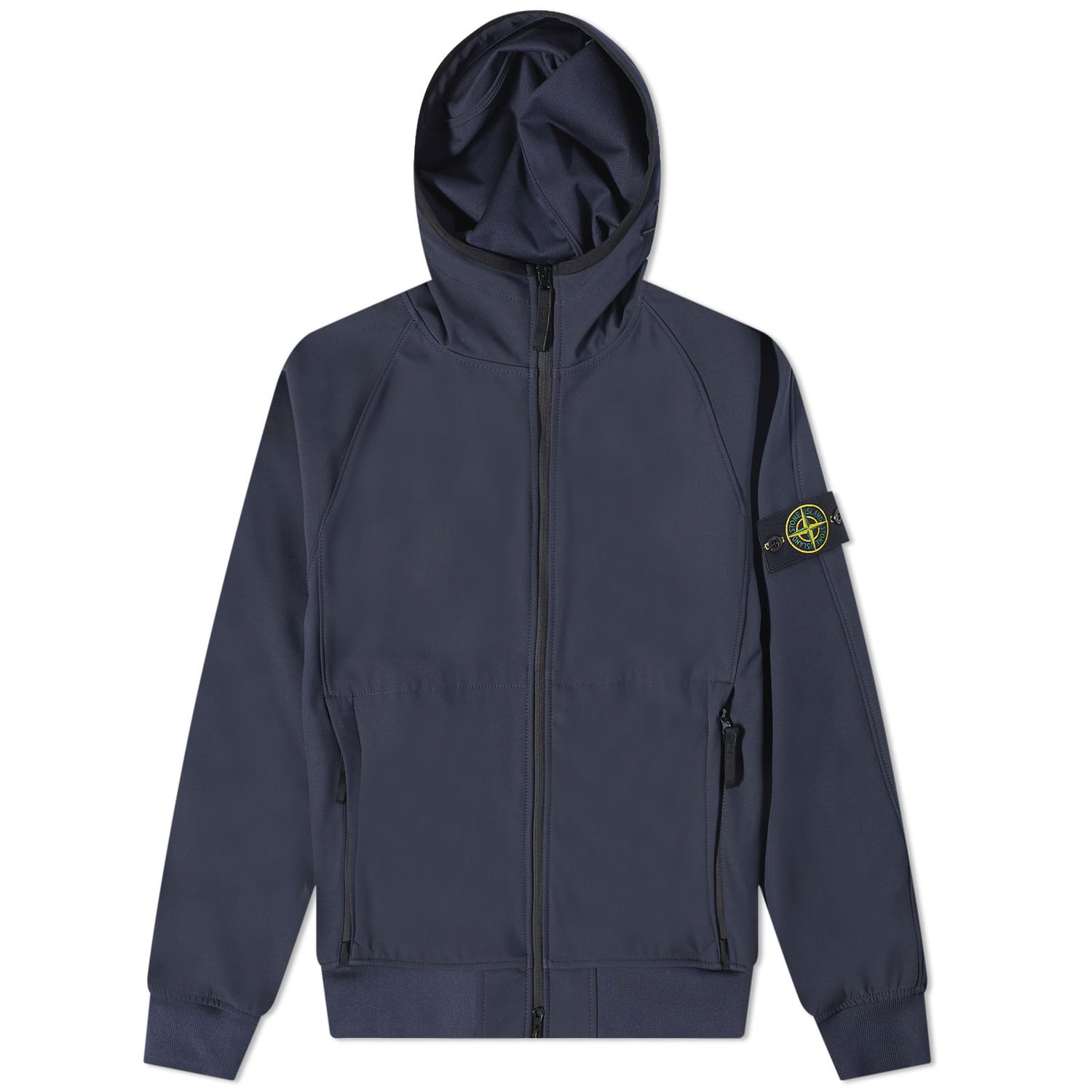 Vindjakke Stone Island Light Soft Shell-R Hooded Jacket Mørkeblå | 781540927-V0020, 0