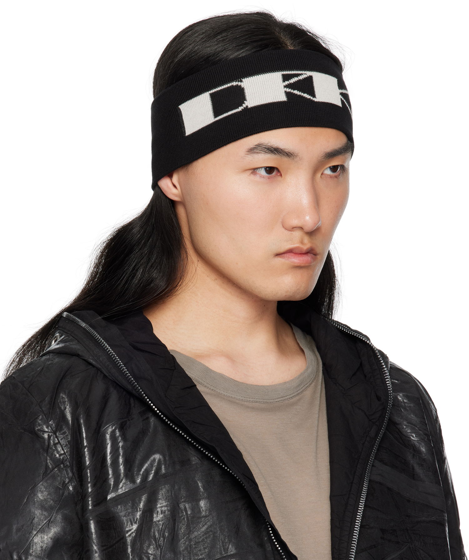 Tørklæde Rick Owens Rick Owens DRKSHDW Hollywood Cotton Headband Sort | DA01E3480 KP6, 1