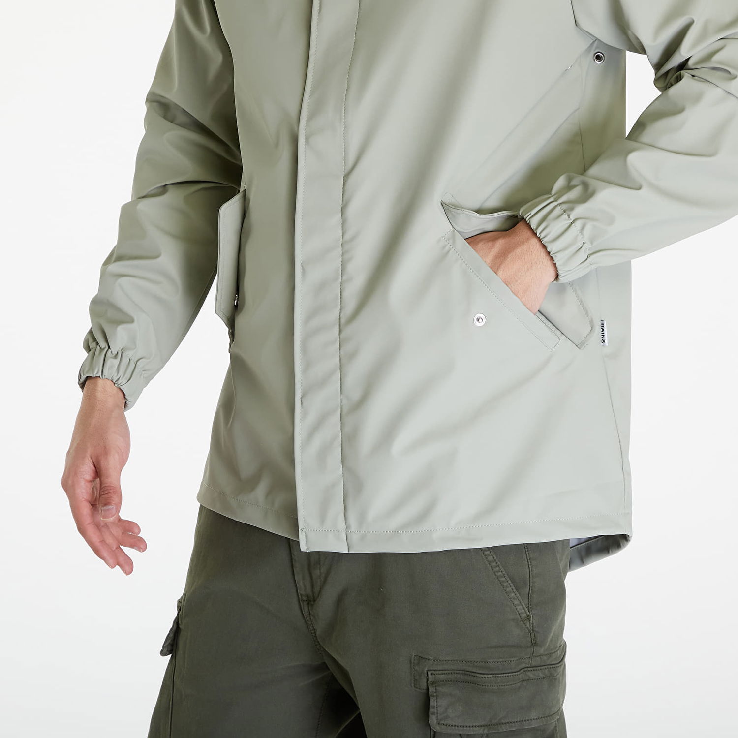 Jakke Rains Fishtail Jacket W3 UNISEX 08 Earth Grøn | 18010 08 Earth, 1
