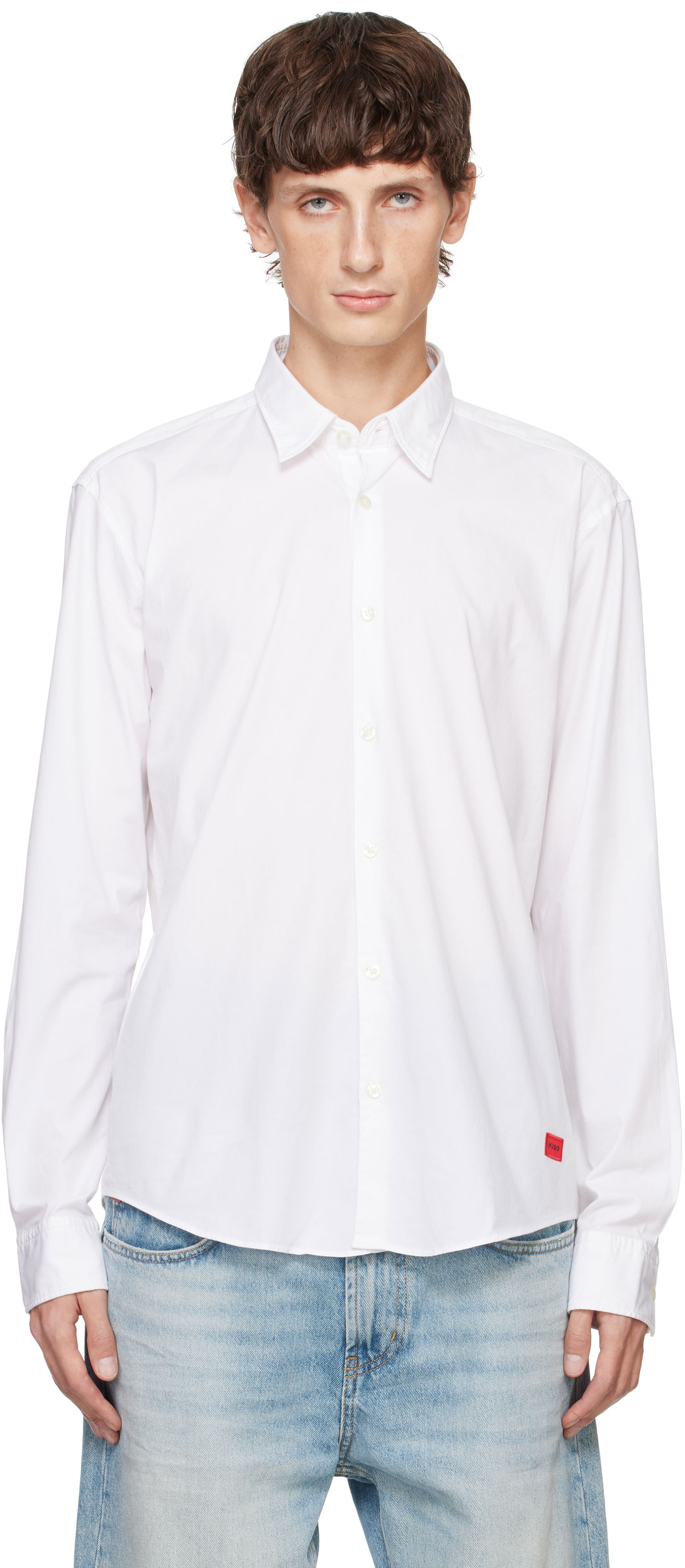 Skjorte BOSS Slim Fit Shirt Hvid | 50500216, 0