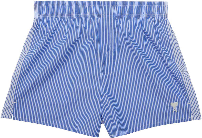 Boksere AMI AMI de Coeur Striped Boxers Blå | HUN009.CO0112
