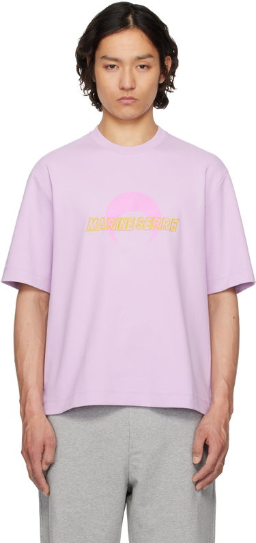 T-shirt Marine Serre Marine Serre MS Sport Relaxed Jersey T-Shirt Lilla | UTT001A CJER0072, 0