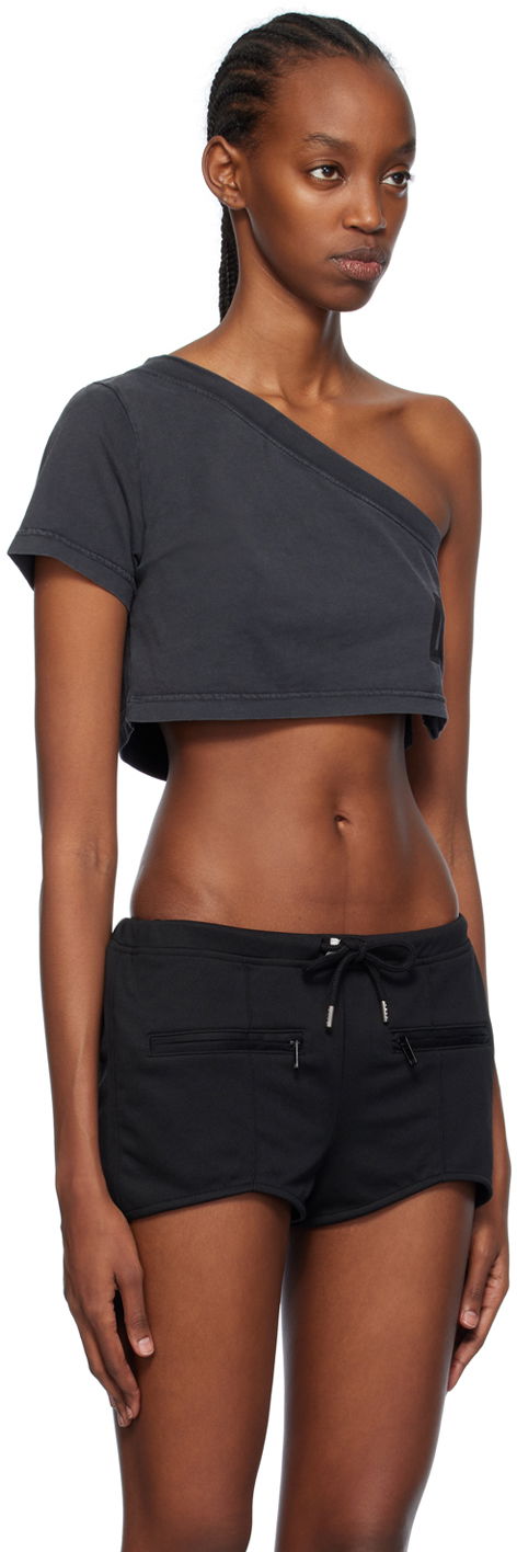 Tanktop Courrèges Tuba One Shoulder Cropped T-Shirt Grå | 124JTO238JS0109, 1