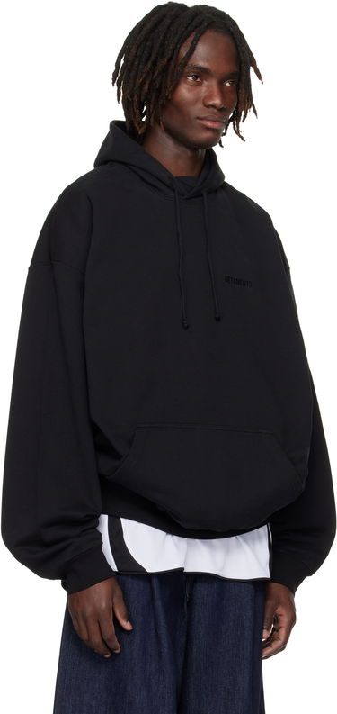 Sweatshirt VETEMENTS Vetements Logo Oversized Hoodie Sort | UH76HD100B, 4