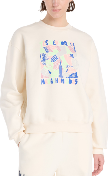 Sweatshirt New Balance NYC Marathon Fleece Crewneck Sweatshirt Beige | wt53511m-pef, 0