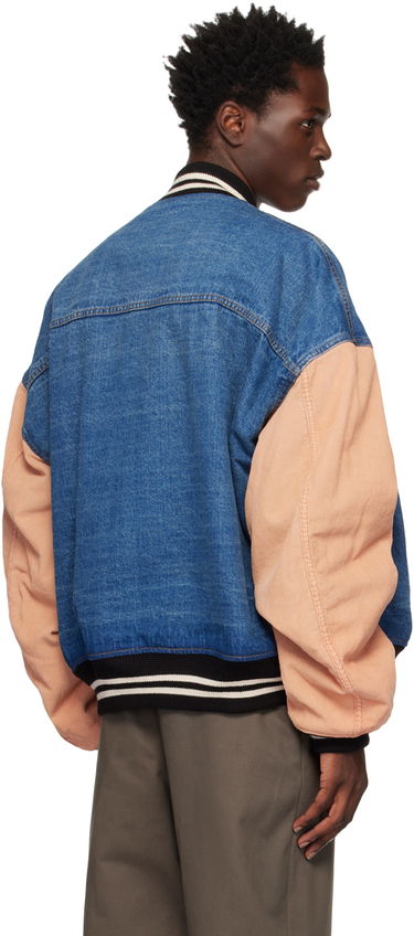 Bomberjakke We11done We11done Denim Varsity Jacket Blå | WD-DJ3-22-371-U-BL, 2