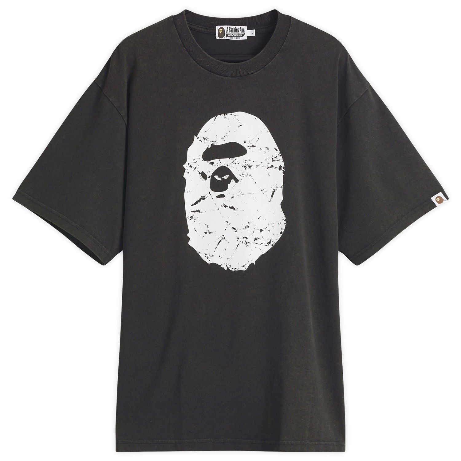 T-shirt BAPE A Bathing Ape Heavy Washed Ape Head Relaxed Fit T-Shirt, Size Large Sort | 001CSL301351M-BLK, 1
