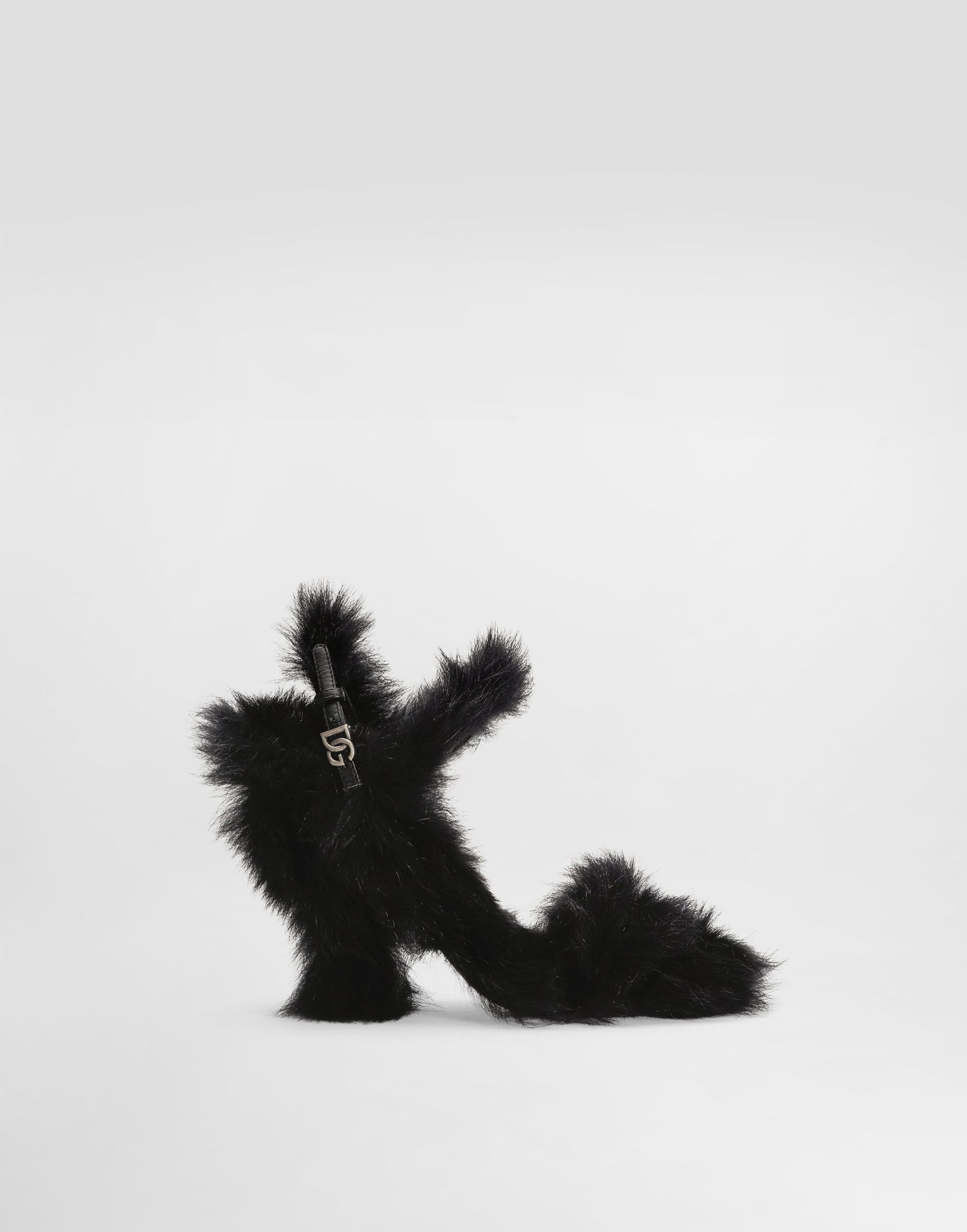 Sneakers og sko Dolce & Gabbana Shearling Sandals Sort | CR1910AW95180999, 0