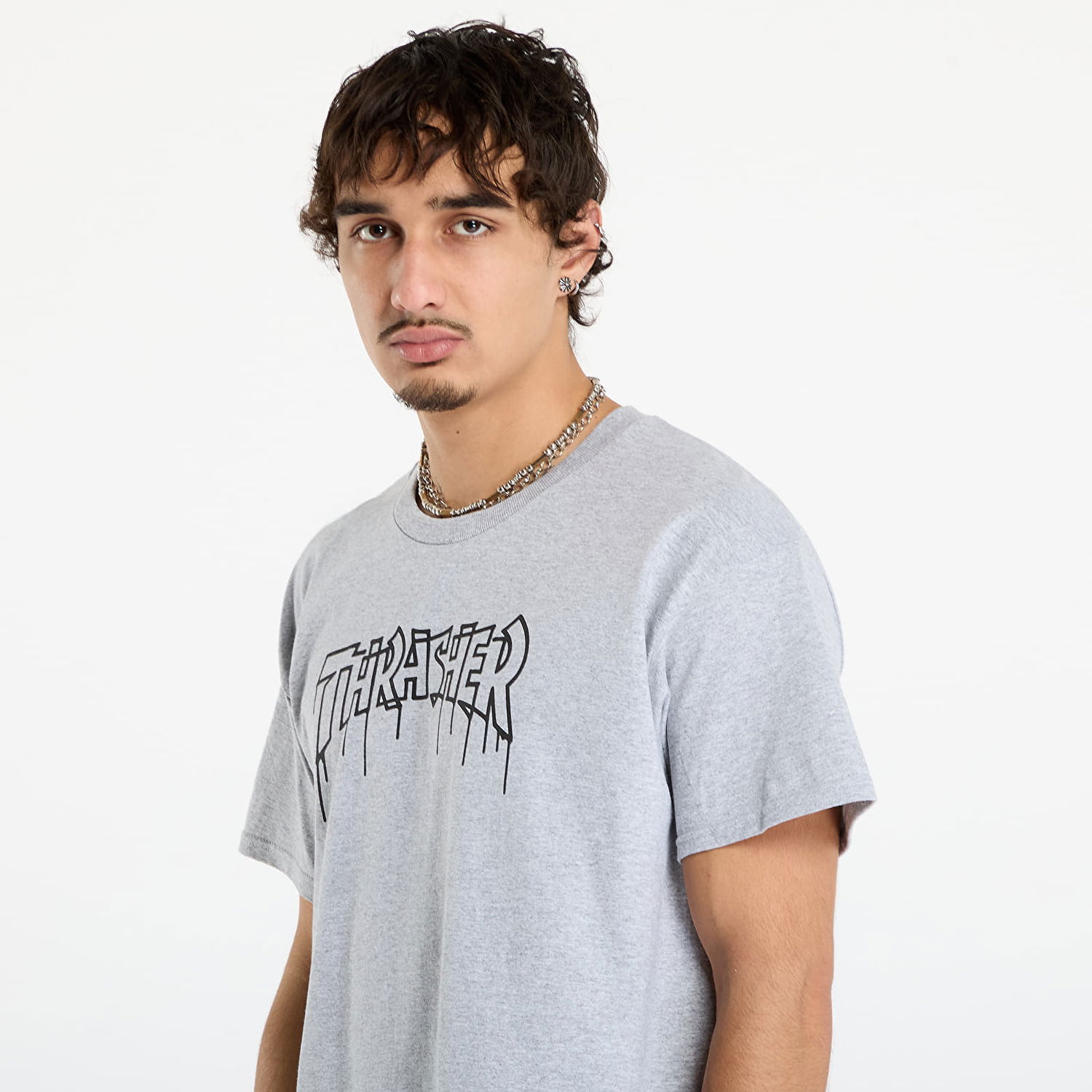 T-shirt Thrasher One-liner T-Shirt L Grå | 145778, 1