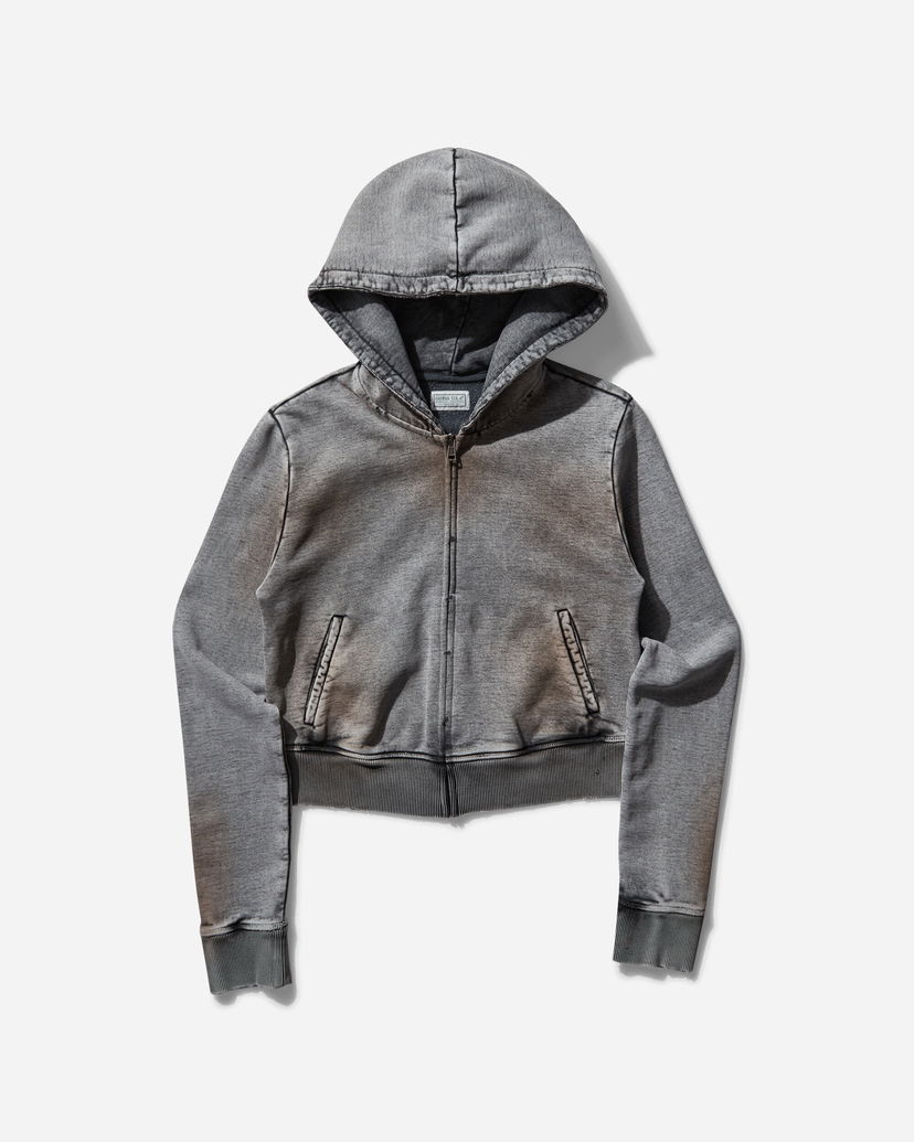 Sweatshirt GUESS Zip Hoodie Grå | W5GQ00KBB40 D1T4