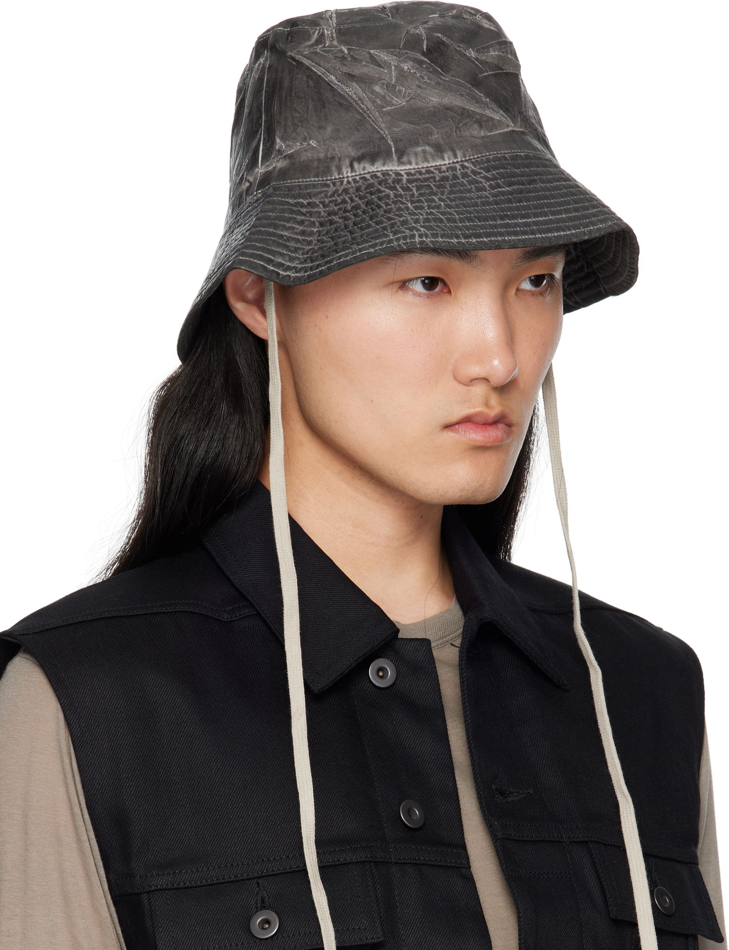 Hat Rick Owens Rick Owens DRKSHDW Hollywood Gilligan Bucket Hat Sort | DA01E3479 PF, 1