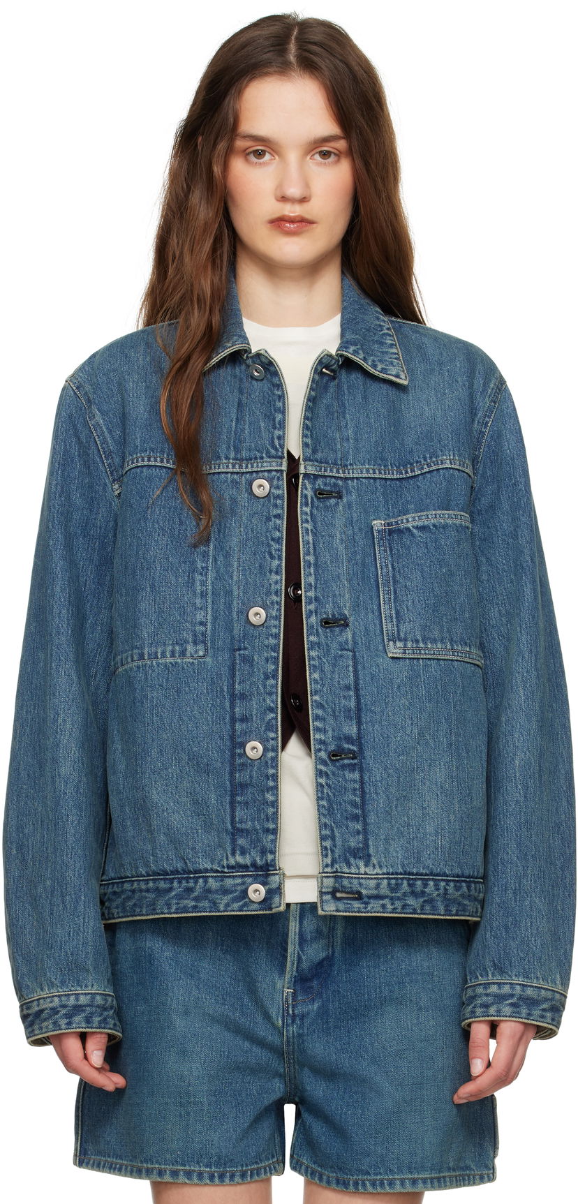 Jakke Jil Sander Jil Sander Regular Fit Denim Jacket Blå | J40SW0007_J45291