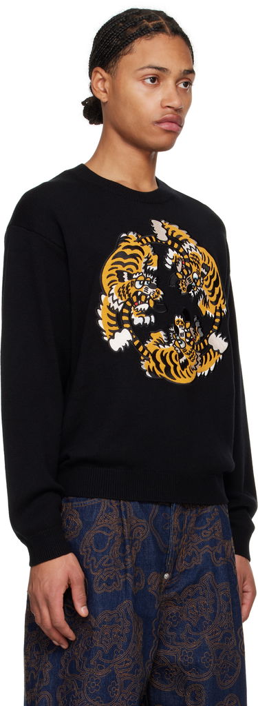 Sweater KENZO VERDY Edition Embroidered Sweater Sort | FF58PU7133CR, 1