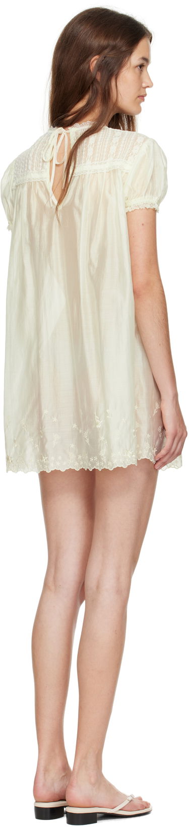 Kjole GUIZIO Guizio Aviva Lace Mini Dress Gul | P25403W154, 2