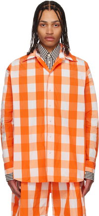 Walter Van Beirendonck Maxi Gingham Button-Up Shirt