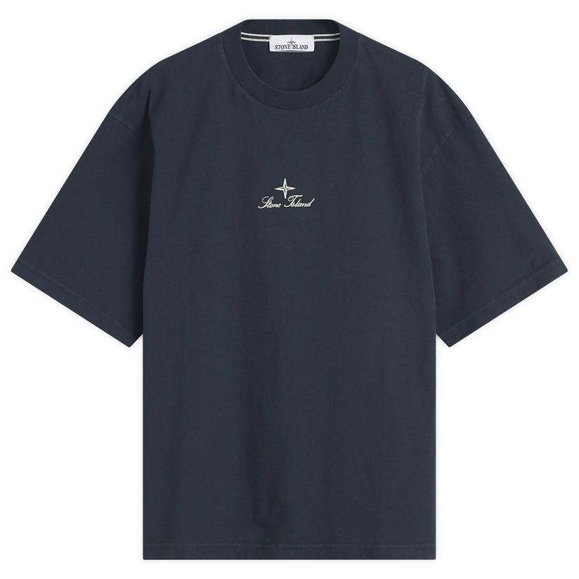 T-shirt Stone Island Multiaxial Sashiro Embroidery T-Shirt Mørkeblå | K2S152100021-V0020